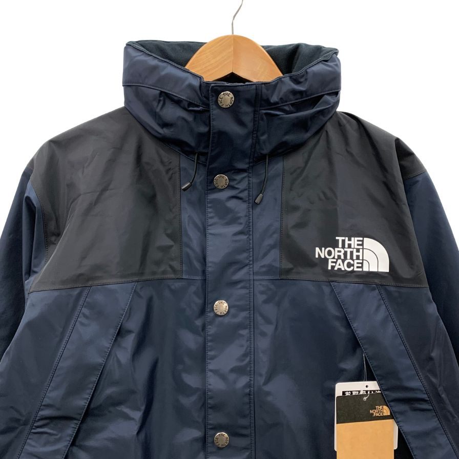 新品同様◆ザ ノースフェイス マウンテンレインテックスジャケット ネイビー×ブラック メンズ サイズL NP12333 THE NORTH FACE 【AFB12】