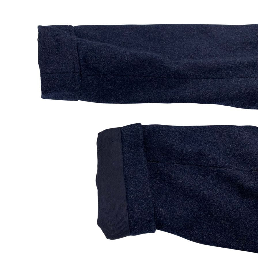 美品◆フレンチミリタリー ホスピタルジャケット 30s~40s ウール 2釦 ネイビー メンズ サイズ3B FRENCH MILITARY 【AFA8】