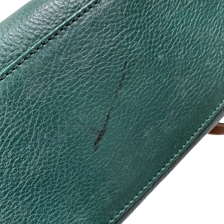 バリー ハンドバッグ ケリー タイプ 2Way レザー バッグ ゴールド金具 グリーン ブラウン BALLY【AFE5】