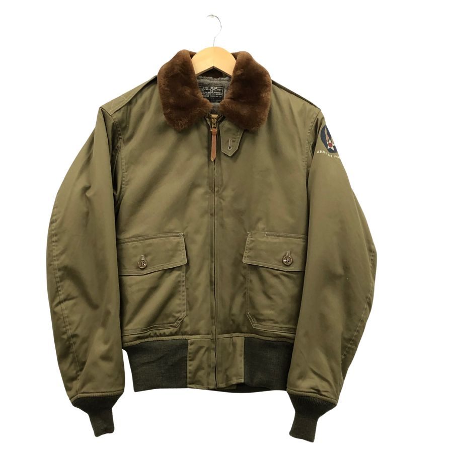 美品◆バズリクソンズ フライトジャケット Type B-10 BR11133 メンズ カーキ サイズM BUZZ RICKSON'S 【AFA4】