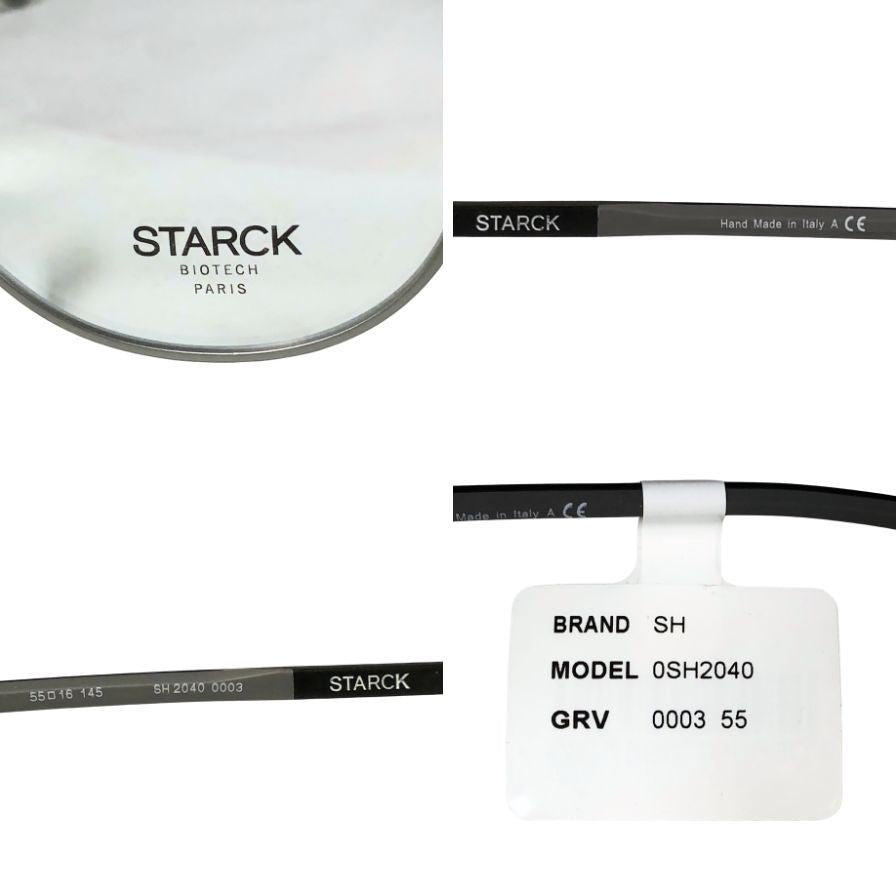 スタルク メガネ SH2040 0003 チタン ティアドロップ型 シルバー系 STARCK【AFI18-3】