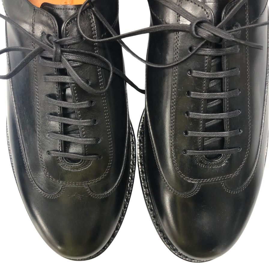 ジャランスリウァヤ レザースニーカー インテリジェンス シューズ 210306 カーフ ブラック サイズ8.5 メンズ Jalan Sriwijaya Intelligence Shoes 約27.5cm【AFD13】