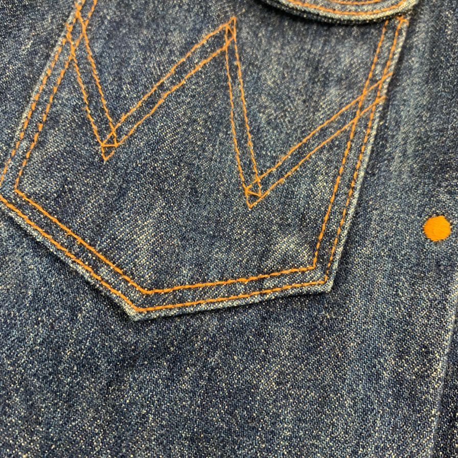 美品◆ラングラー デニムジャケット 11MJ M4757 コットン サイズL メンズ ブルー Wrangler 【AFB36】