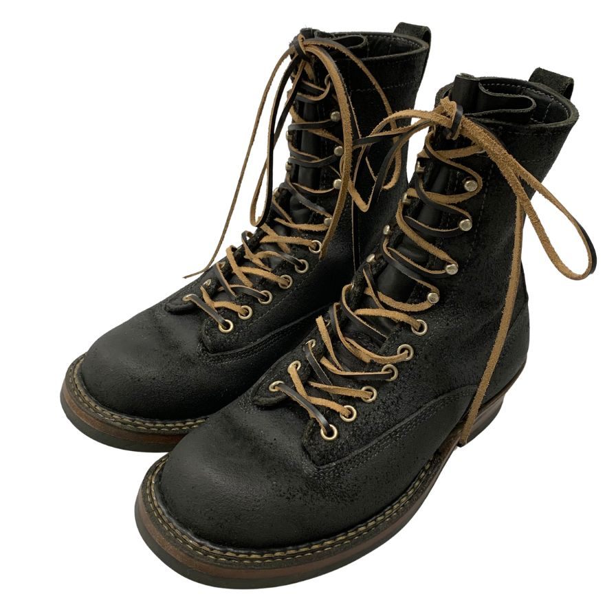 ホワイツブーツ ワークブーツ スモークジャンパー スエード 375 ブラック メンズ サイズ8E White's Boots SMORK JUMPER 約26.0cm【AFD4】