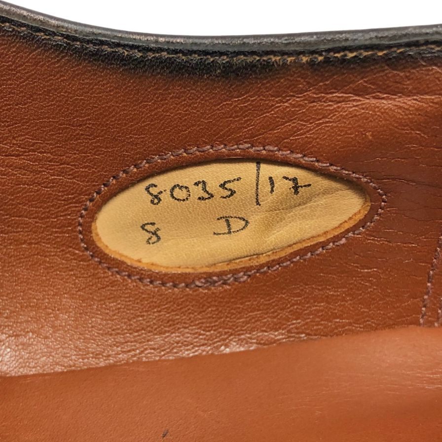 グレンソン マスターピース スチュアートチョイス レザーシューズ 外羽根 プレーントゥ ブラック サイズ8D Grenson 約27.0cm【AFC8】