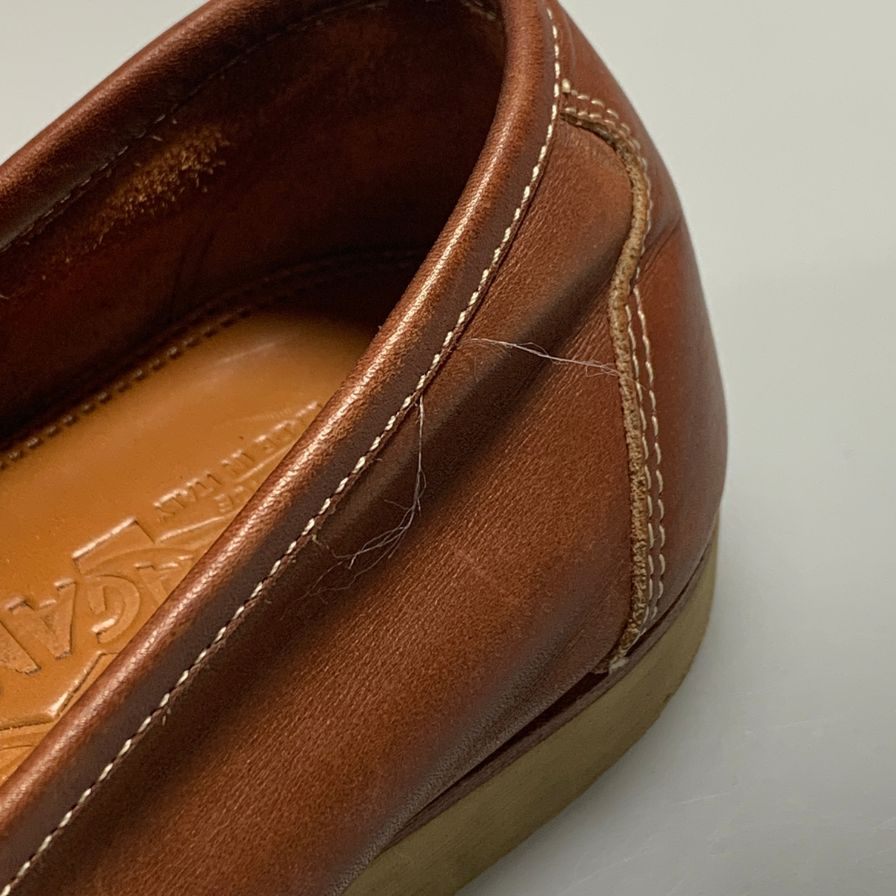 サルバトーレ フェラガモ ローファー ビットローファー ガンチーニ ブラウン メンズ サイズ7.5 Salvatore Ferragamo 約25.5cm【AFC6】