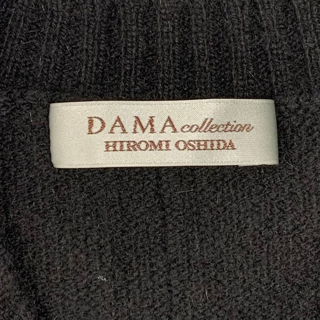 ダーマコレクション ヒロミヨシダ カシミアニット 半袖ワンピース ブラック サイズ1 レディース DAMA【AFB33】