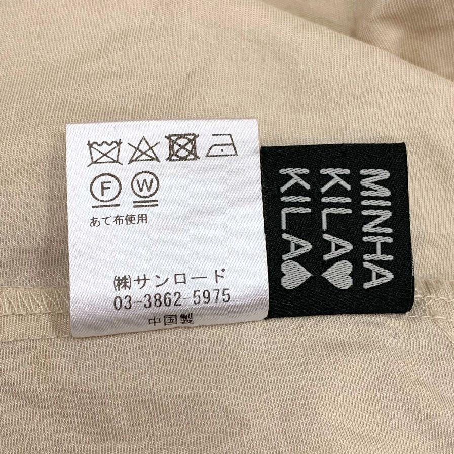 美品◆ミーニャキラキラ ナイロンジャケット ベージュ レディース サイズL MINHA KILA KILA 【AFB15】