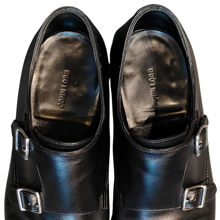 ジョンロブ レザーシューズ ウィリアム ダブルモンク 9795ラスト サイズ6E メンズ ブラック JOHN LOBB ビジネスシューズ 約24.5cm【LA】【中古】