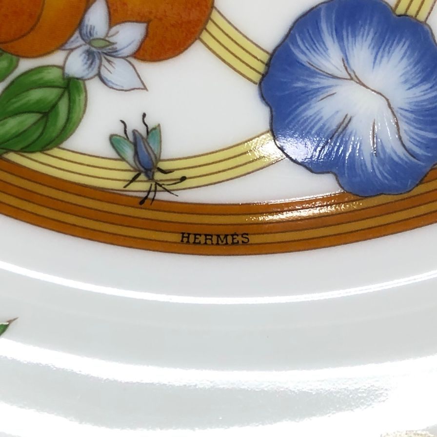 エルメス シエスタ ディーププレート 花柄 総柄 約19.5㎝ HERMES【AFI28】【中古】