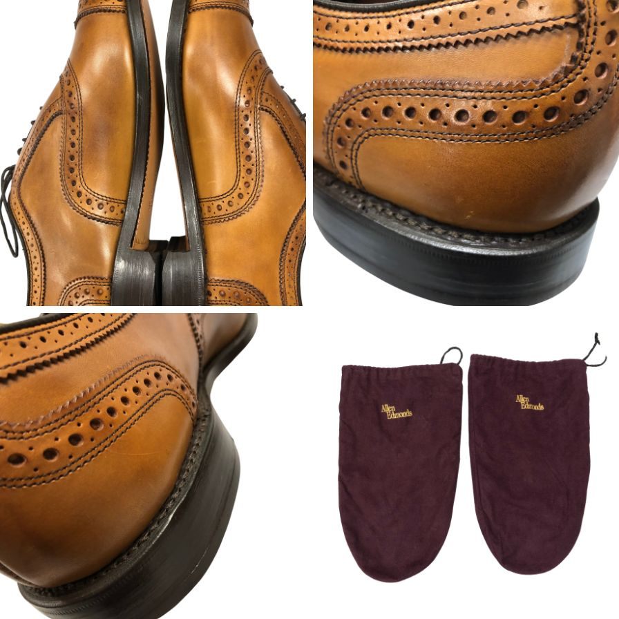 アレンエドモンズ レザーシューズ 6105 Strand パンチドキャップ ブラウン サイズ11 Allen Edmonds 約29.0cm【AFC30】