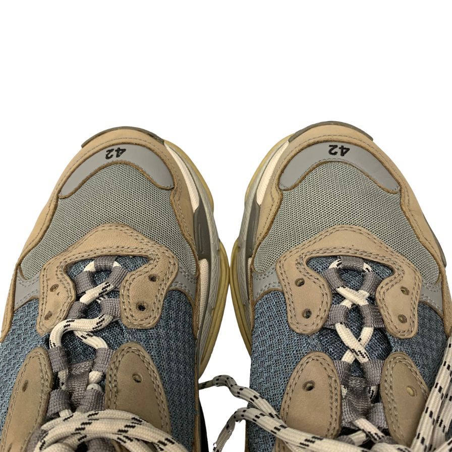 中古◆バレンシアガ スニーカー トリプルエス 536737 グレー メンズ サイズ42 BALENCIAGA【AFC41】