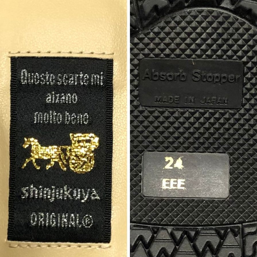 新宿屋 レザーサンダル レザー×オーストリッチ 4910-085 ブラック 24.0cm レディース shinjukuya 約24.0cm【7-7】