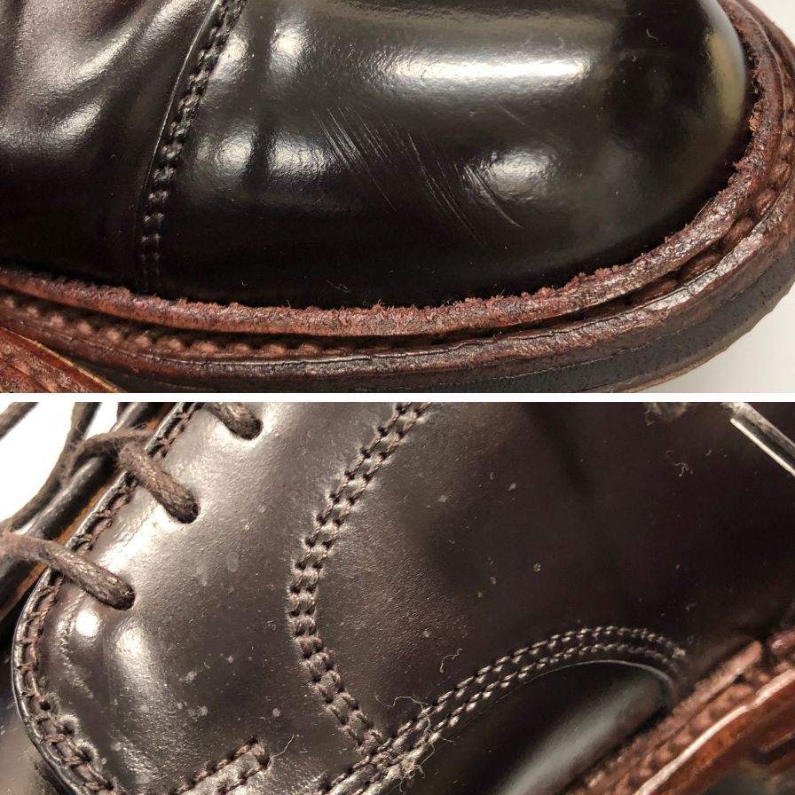 オールデン ブローグ別注 D85160 外羽根 キャップトゥ― コードバン メンズ サイズ US6 ダークブラウン ALDEN ビジネスシューズ 約24.0cm【LA】【中古】