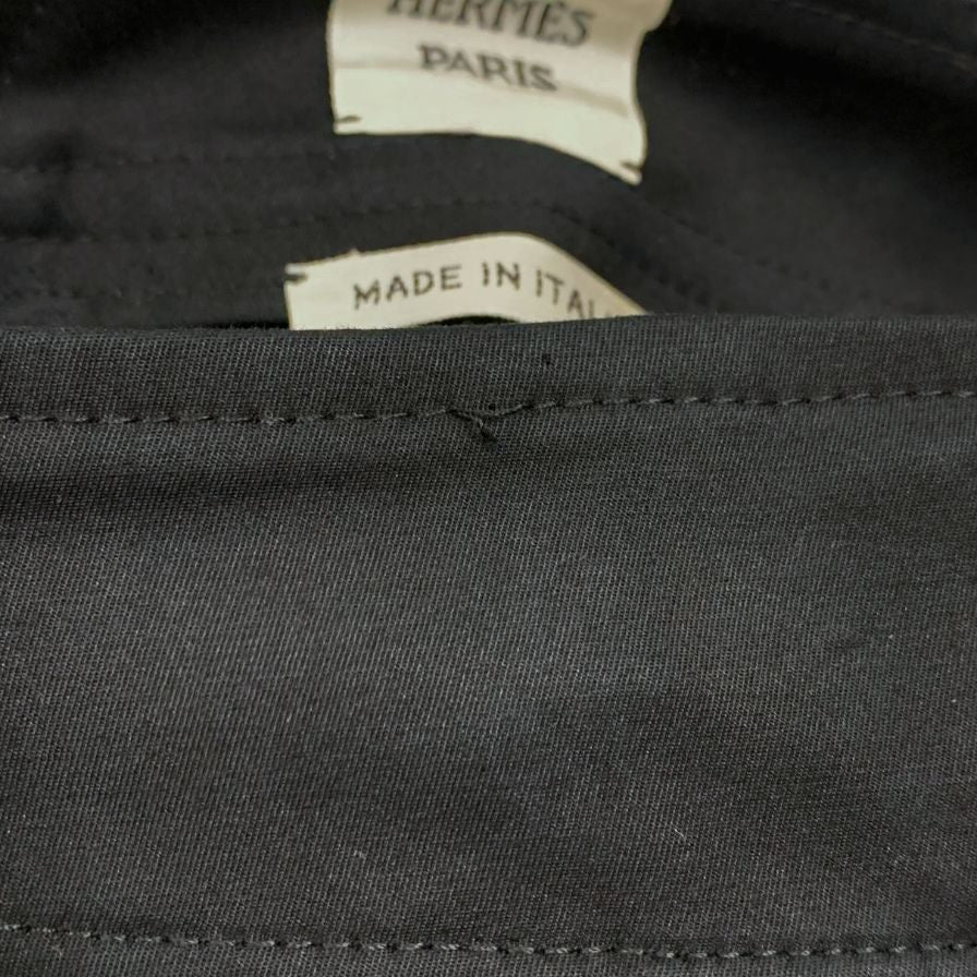 エルメス パンツ センタープレス ブラック レディース サイズ34 HERMES 【AFB49】