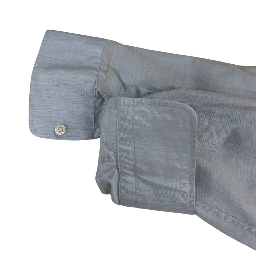 美品◆ハケット メイフェア シャツ J-FIT コットン サイズL メンズ ブルー HACKETT MAYFAIR 【AFB39】