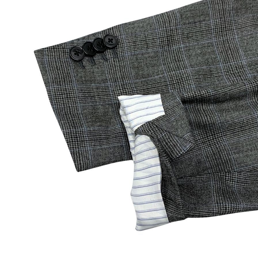 ラルディーニ セットアップ ダブルブレスト ロロピアーナ製 チェック メンズ サイズ46 LARDINI【AFB33】