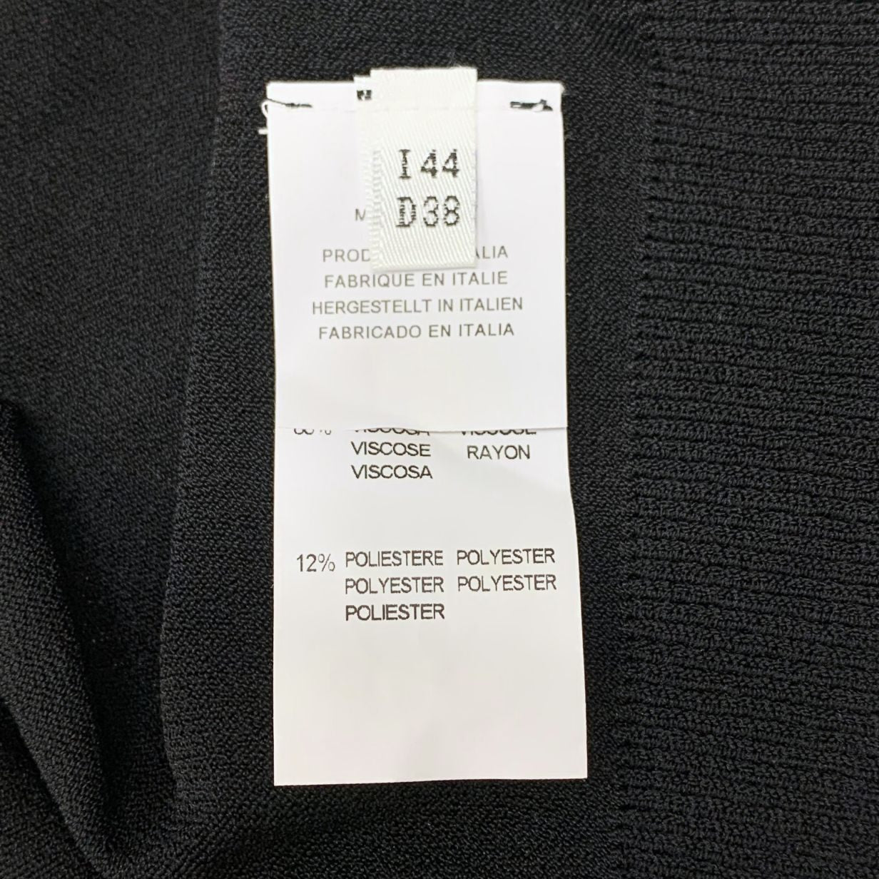美品◆ブルマリン カーディガン レディース フロント ビジューボタン イタリア製 サイズ44 ブラック Blumarine 【AFB1】