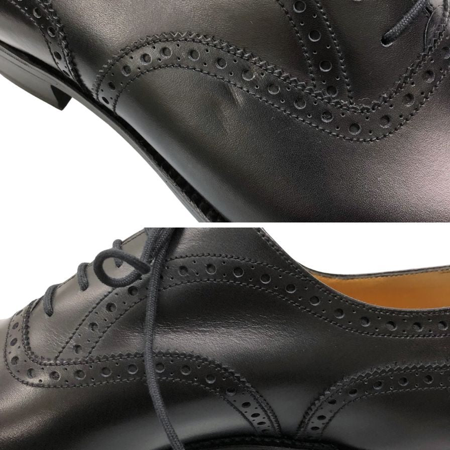 ジェイエムウエストン レザーシューズ セミブローグ パンチドキャップトゥ 310 ブラック サイズ9.5 J.M.WESTON ビジネスシューズ 約28.0cm【LA】【中古】