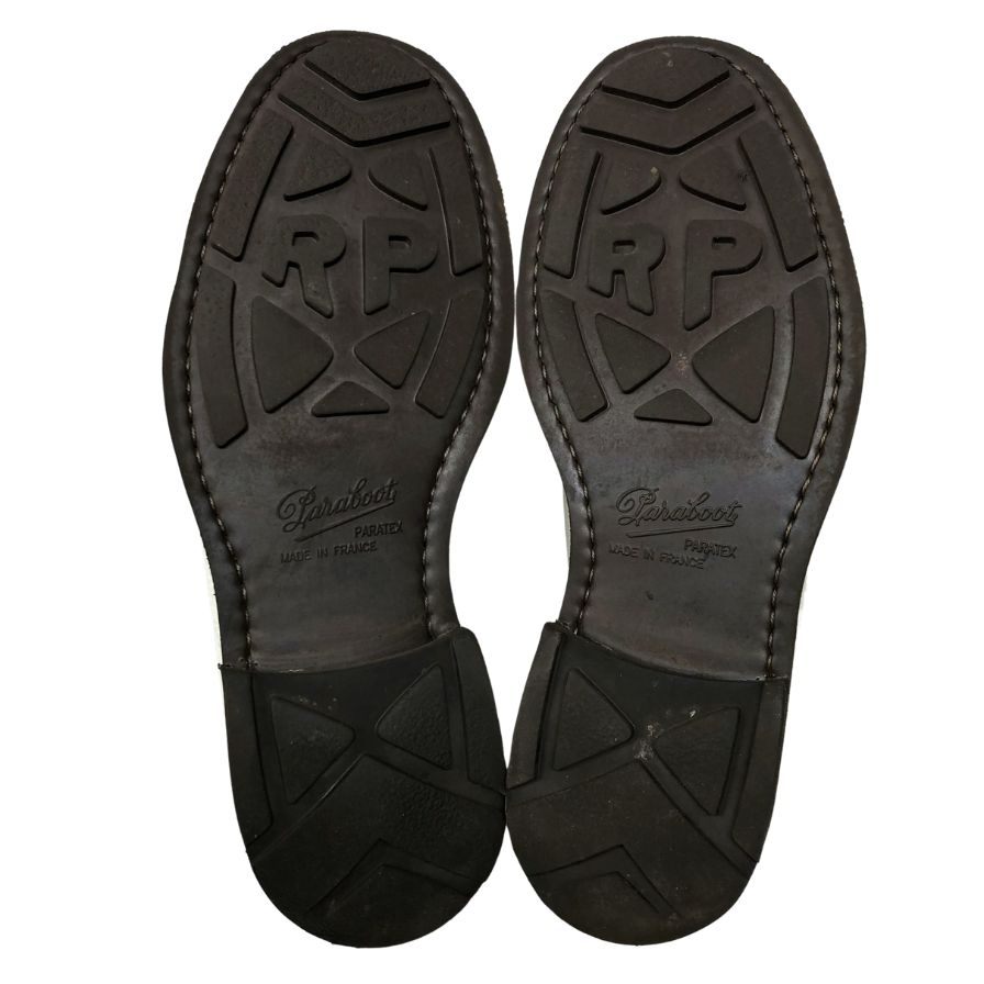 パラブーツ セヴィリエ ウイングチップ ホワイト グレインレザー サイズUK7 Paraboot 約26.0cm【AFD13】