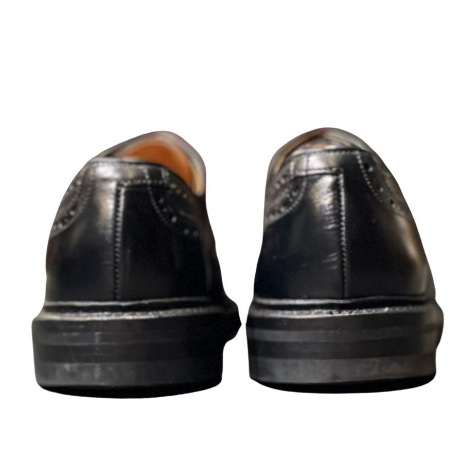 クロケット&ジョーンズ レザーシューズ ヘスウォール2 ウイングチップチップ カーフ ブラック メンズ サイズUK7E CROCKETT&JONES HESWALL2 ビジネスシューズ 約26.0cm【LA】【中古】