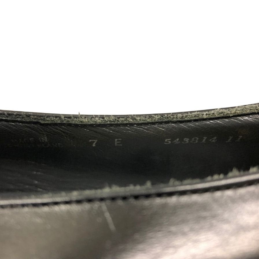 バリー ローファー ウイングチップ レザー スリッポン ブラック メンズ サイズUK7 BALLY 約25.0cm【AFC9】