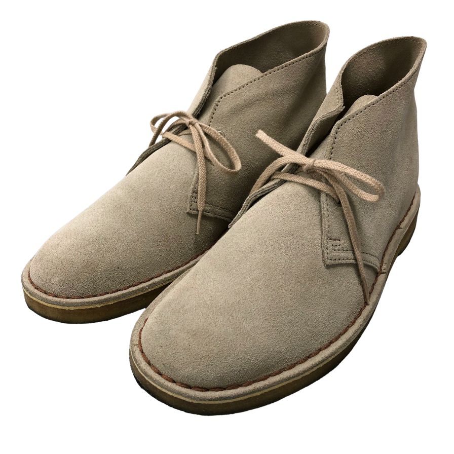 クラークス チャッカブーツ スエード プレーントゥ ベージュ メンズ サイズUK7.5 Loake 約26.0cm【AFC47】