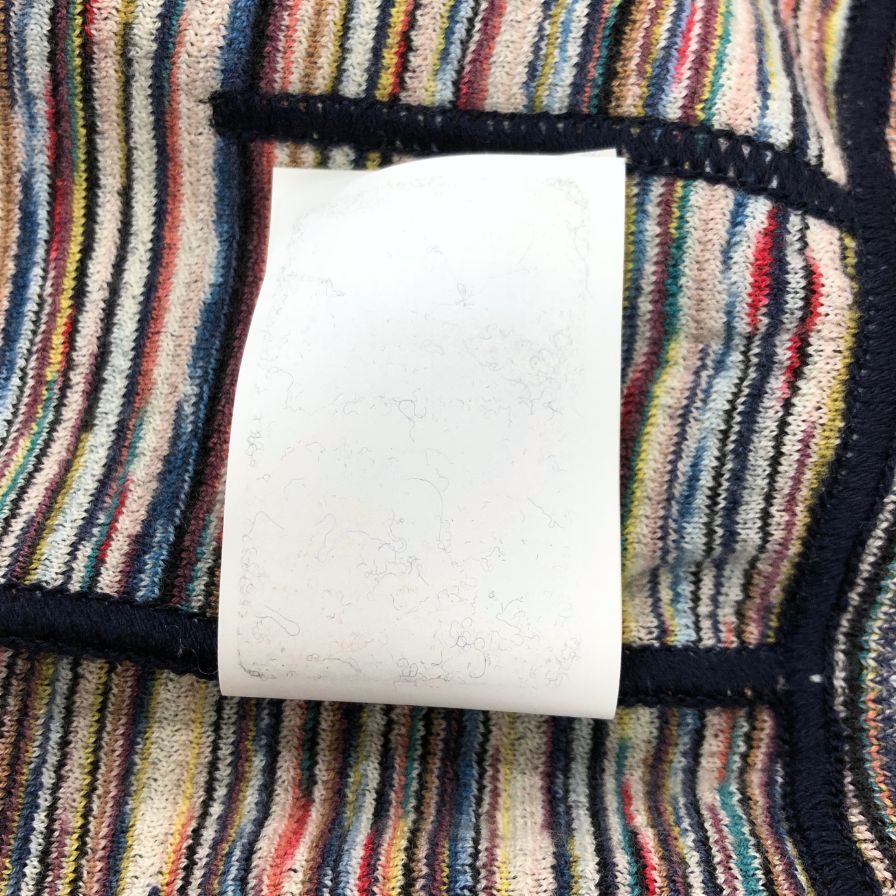 極美品◆ミッソーニ フロントジップ パーカー レディース 裏地総柄 ウール サイズ44 ネイビー MISSONI 【AFB17】