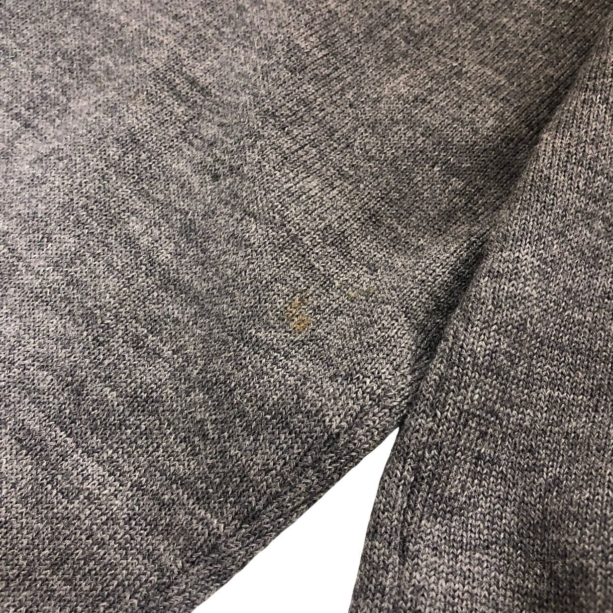 中古◆ザノーネ ウール Vネックニット グレー ウール100% サイズ46 メンズ ZANONE 【AFB44】