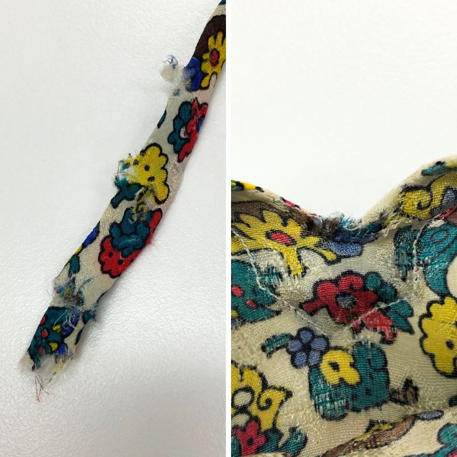 美品◆イヴ サンローラン ブラウス 総柄 シルク デザイン 長袖 カットソー マルチカラー レディース サイズ34 YVES SAINT LAURENT 【AFB6】