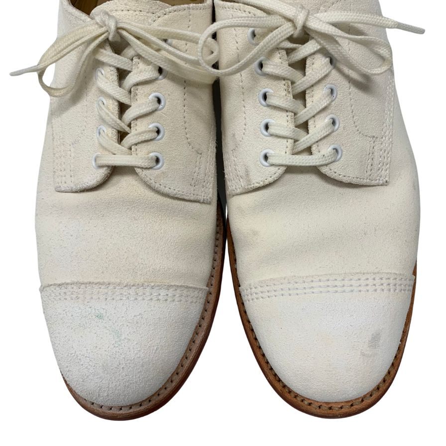 美品◆サンダース ミリタリーダービーシューズ サイズ6 ホワイト メンズ SANDERS Military Derby Shoes【AFC44】