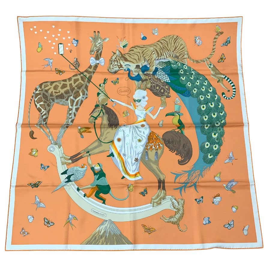 エルメス カレ90 HERMES STORY エルメス ストーリー シルク
