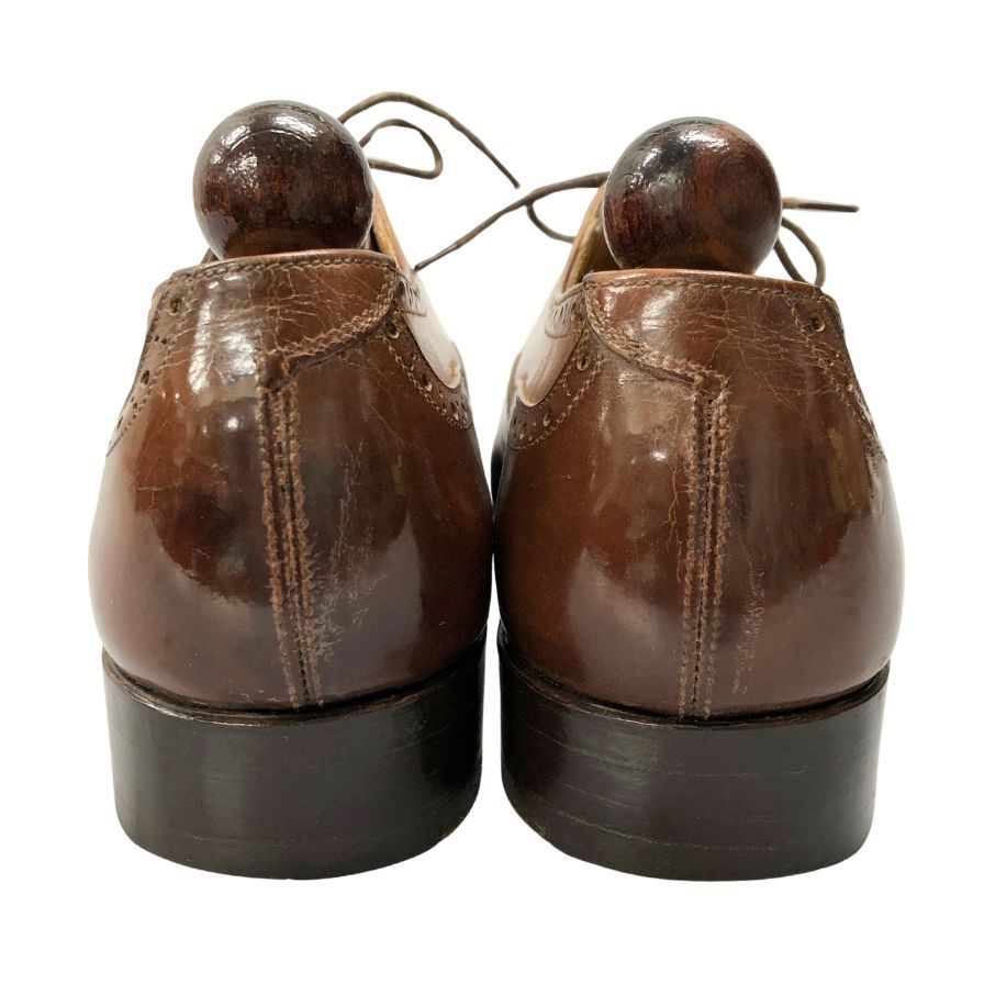 ヴァーシュ クオーターブローグ メンズ コニャックブラウン EU40.5 Vass Shoes ビジネスシューズ 約25.5cm【LA】【中古】