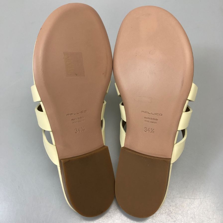ペリーコ サンダル MIELE フラットサンダル サイズ34.5 ホワイト系 PELLICO 約21.0cm【AFD15-2】
