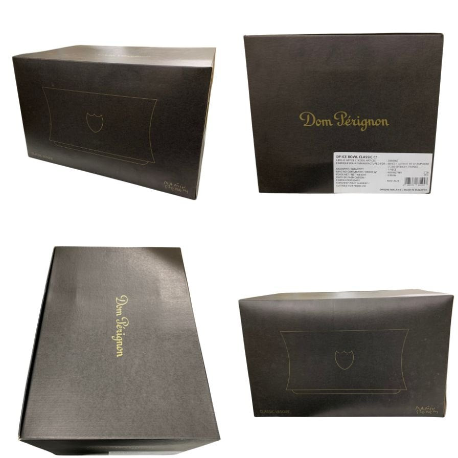 ドンペリニョン 楕円型 アイスペール ワイン シャンパン クーラー ブラック Dom Perignon【AFI28】【中古】