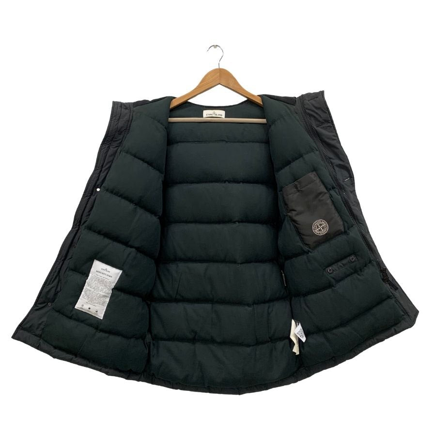 美品◆ストーンアイランド ダウンジャケット マイクロレプス ファーダウン ブラック サイズM Stone Island 【AFA7】