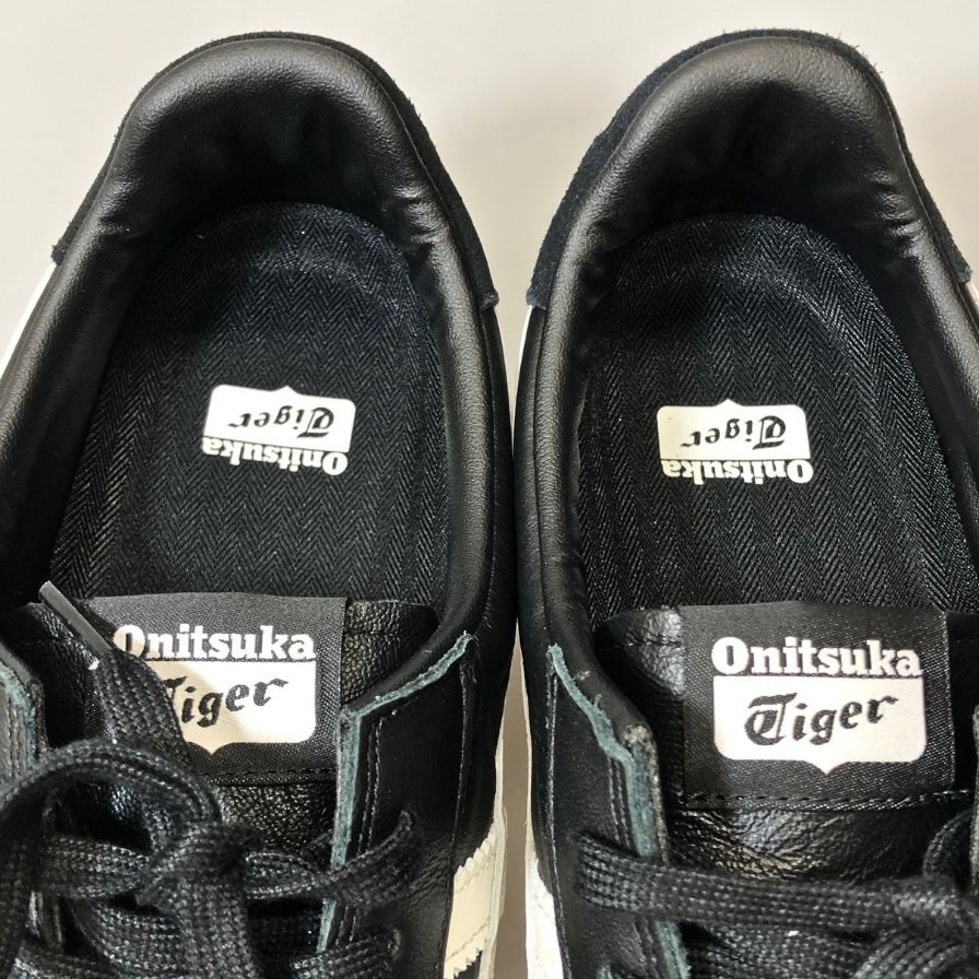 オニツカ タイガー ローカットスニーカー オーボリ レザー ガムソール A50 ブラック メンズ サイズ 26cm Onitsuka Tiger OHBORI 約26.0cm【AFD5】