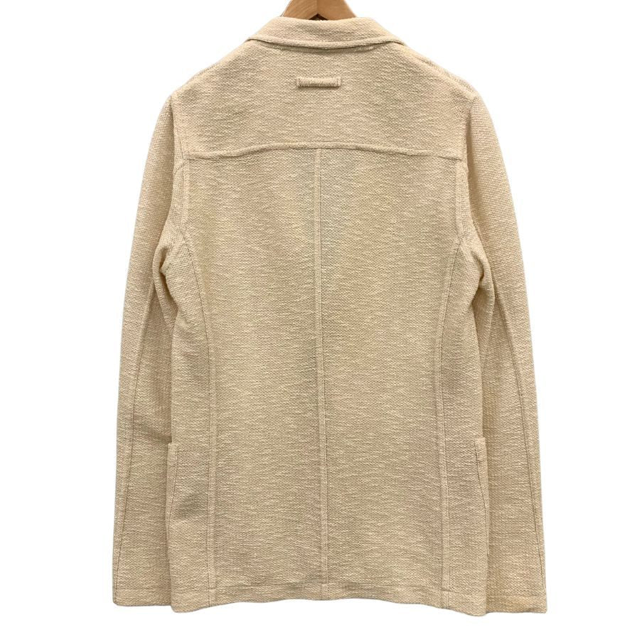 極美品◆ティージャケット テーラードジャケット 07G16BJ ポリエステル コットン アイボリー サイズM t-jacket 【AFB20】