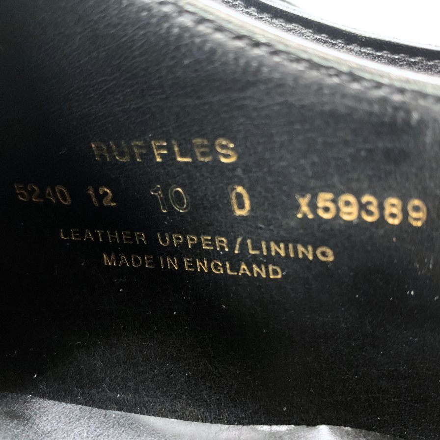 クロケット&ジョーンズ レザーシューズ RUFFLES パンチドキャップ メンズ ブラック サイズ10 CROCKETT&JONES ビジネスシューズ 約28.5cm【LA】【中古】