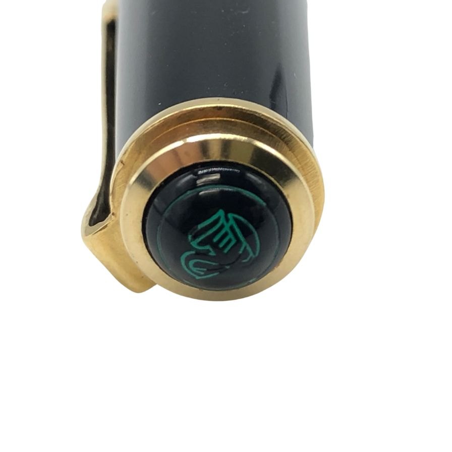 美品◆ペリカン 万年筆 スーベレン ペン先 74C-585 ブラック×グリーン PELIKAN SOUVERAN【AFI3】