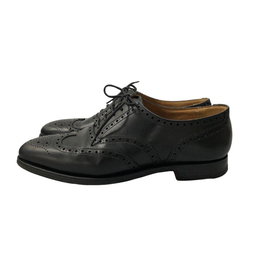 クロケット&ジョーンズ レザーシューズ フルブローグ フィンズベリー カーフ ラスト341 ブラック メンズ サイズ5.5 Crockett&Jones FINSBURY 約24.5cm【AFD6】