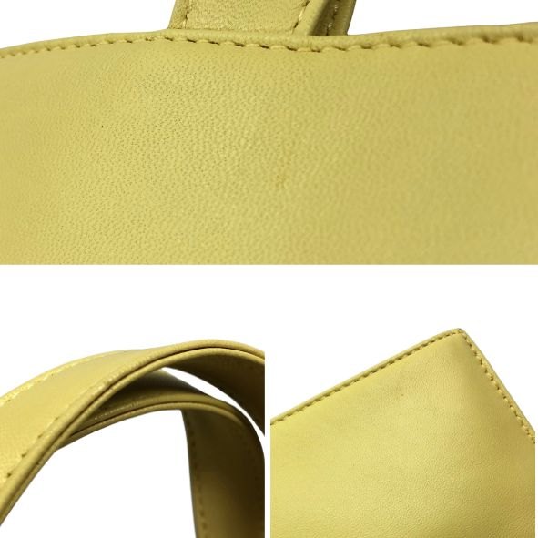 ロエベ トートバッグ アナグラム レザー イエロー レディース LOEWE【AFE12】