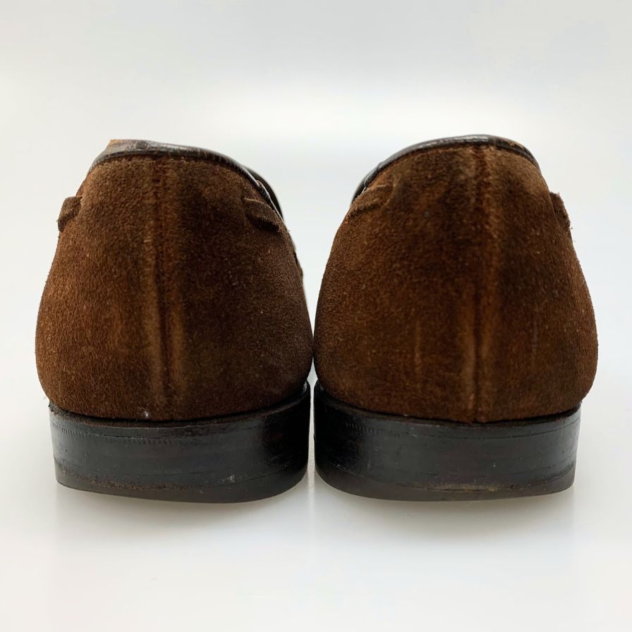 クロケット&ジョーンズ スエード タッセルローファー 6212-3095-01 ブラウン サイズ6E メンズ 革靴 CROCKETT&JONES CAVENDISH3 約24.5cm【AFD13】