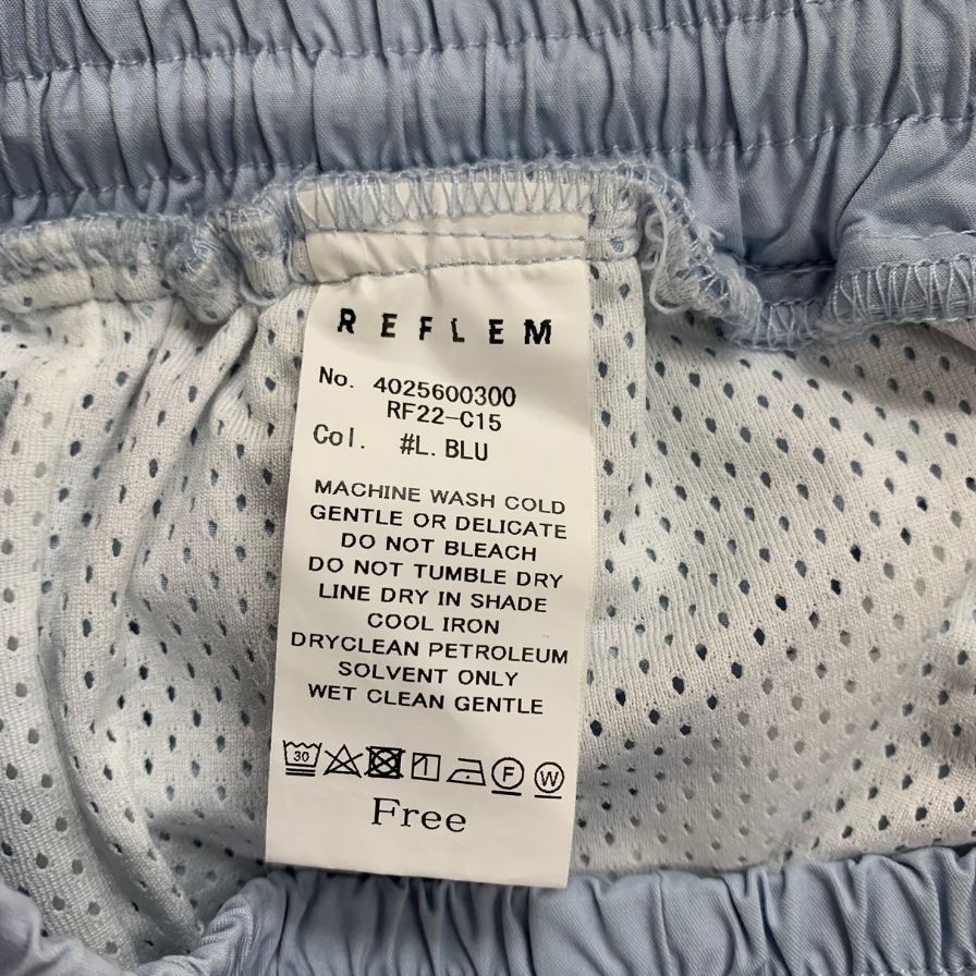 レフレム ショートパンツ ナイロン コットン サイズ表記なし ブルー REFLEM 【AFB35】