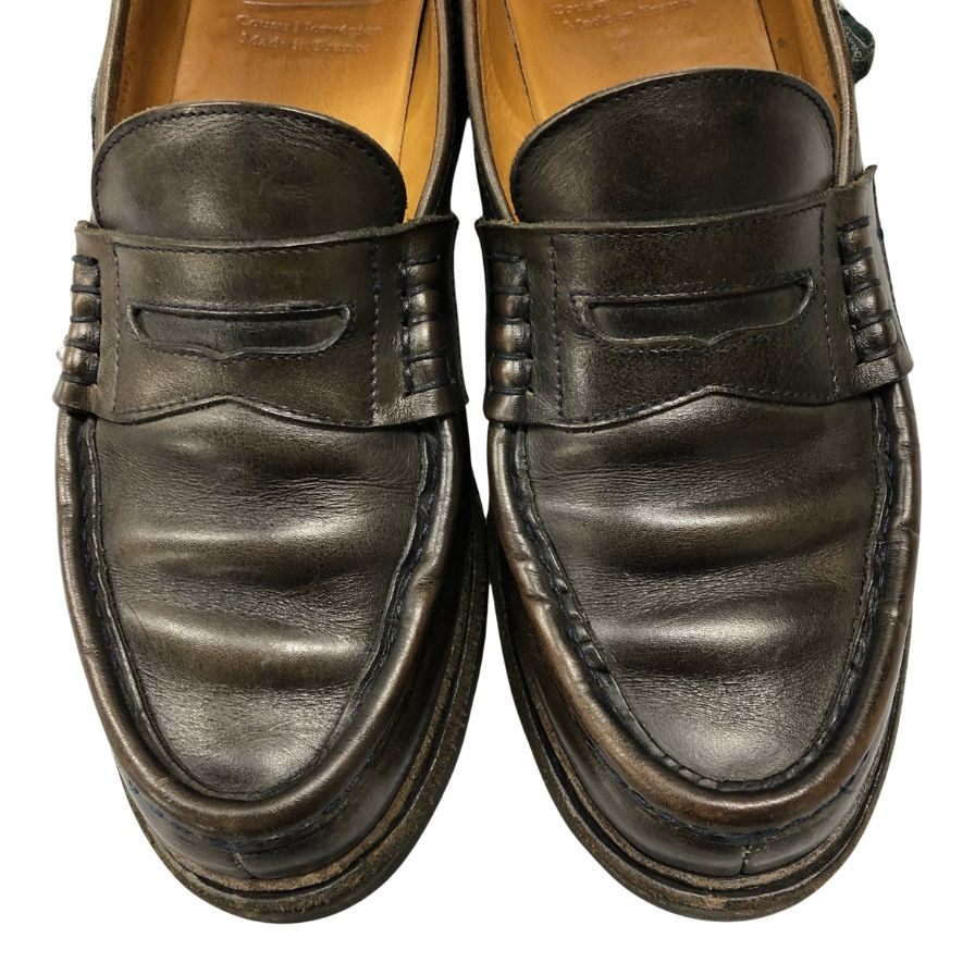 パラブーツ コインローファー ランス メンズ サイズ7F ダークブラウン Paraboot REIMS 約25.5cm【AFC6】