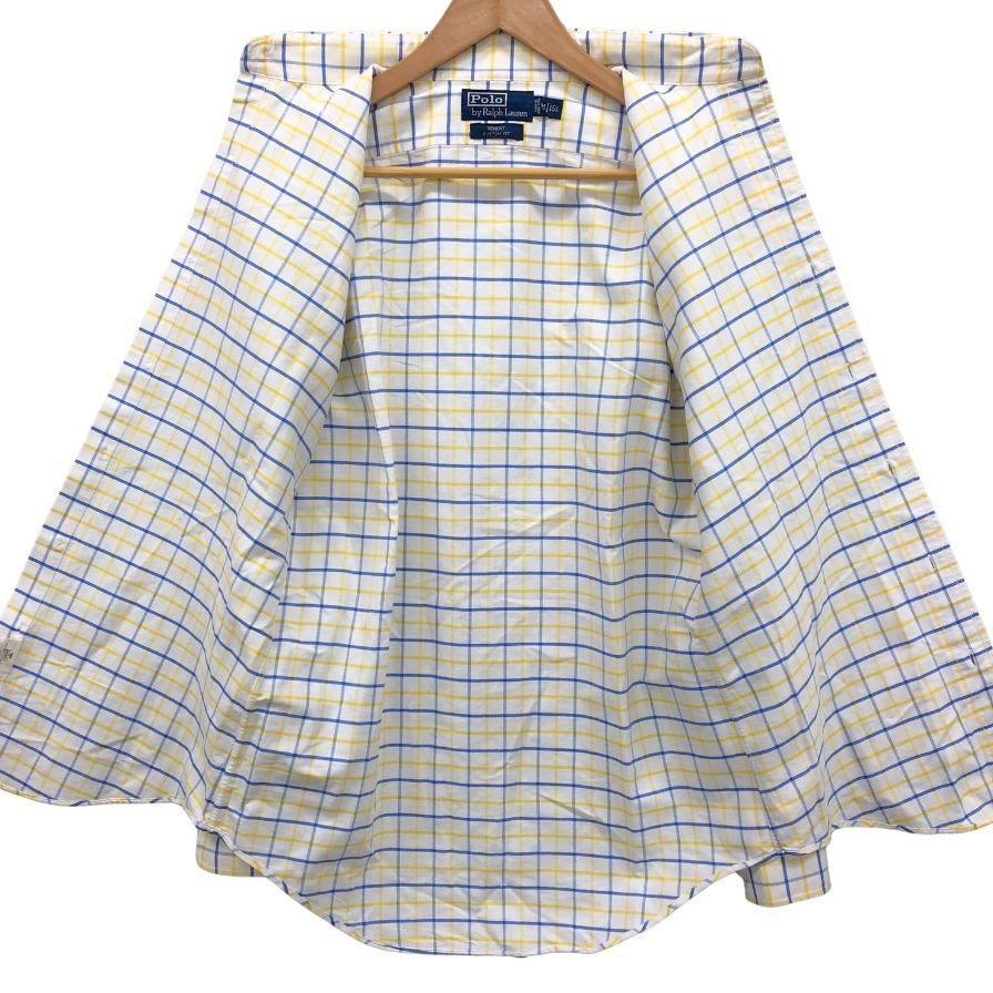 ポロ ラルフローレン チェックシャツ イエロー系 メンズ サイズM POLO RALPH LAUREN【LA】