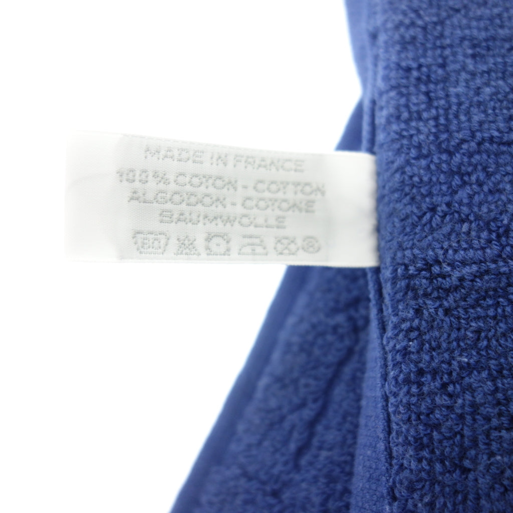 新品同様◆エルメス ハンドタオル ステアーズ コットン100% ブルー系 HERMES【AFI21】