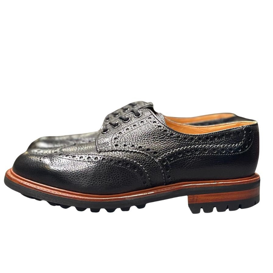 アルフレッド サージェント ウイングチップ ブラック グレインレザー メンズ サイズUK7D Alfred Sargent ビジネスシューズ 約25.5cm【LA】【中古】