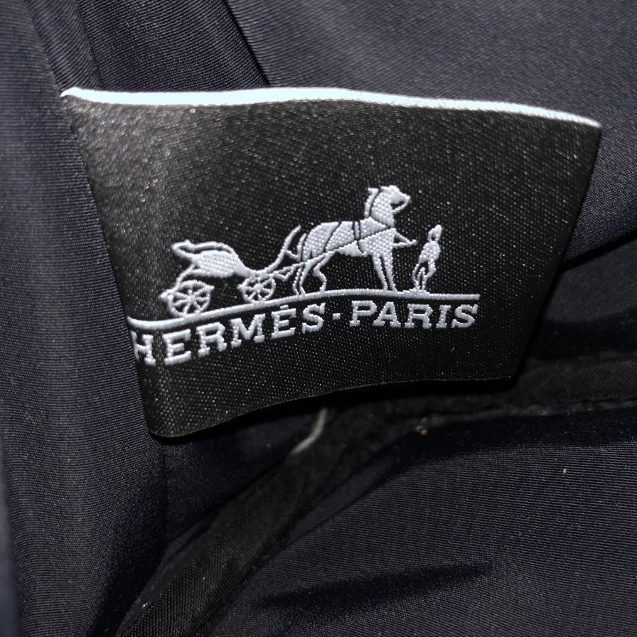 エルメス ボリードポーチ ブラック ナイロン お手入れセット ブラシ クリーム 袋 HERMES