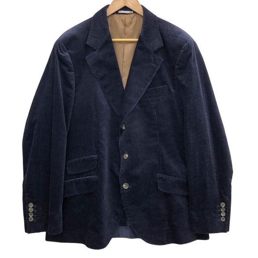 ブルネロクチネリ テーラードジャケット コーデュロイ サイズ50 ブルー メンズ Brunello Cucinelli【LA】